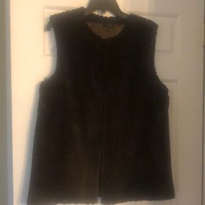 Talbots Faux Fur Vest